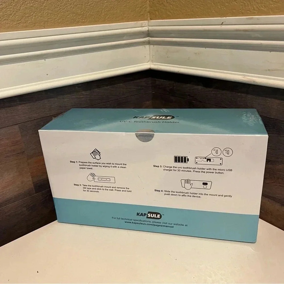 Kapsule UV Sanitizing Toothbrush Holder - Storage with Space for 4 Toothbrushs - Picture 4 of 4